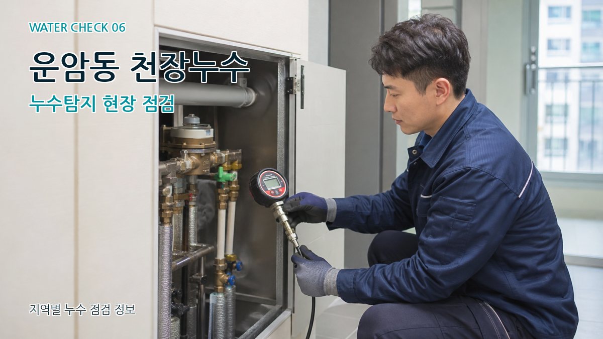 운암동 천장누수 누수탐지 현장 점검