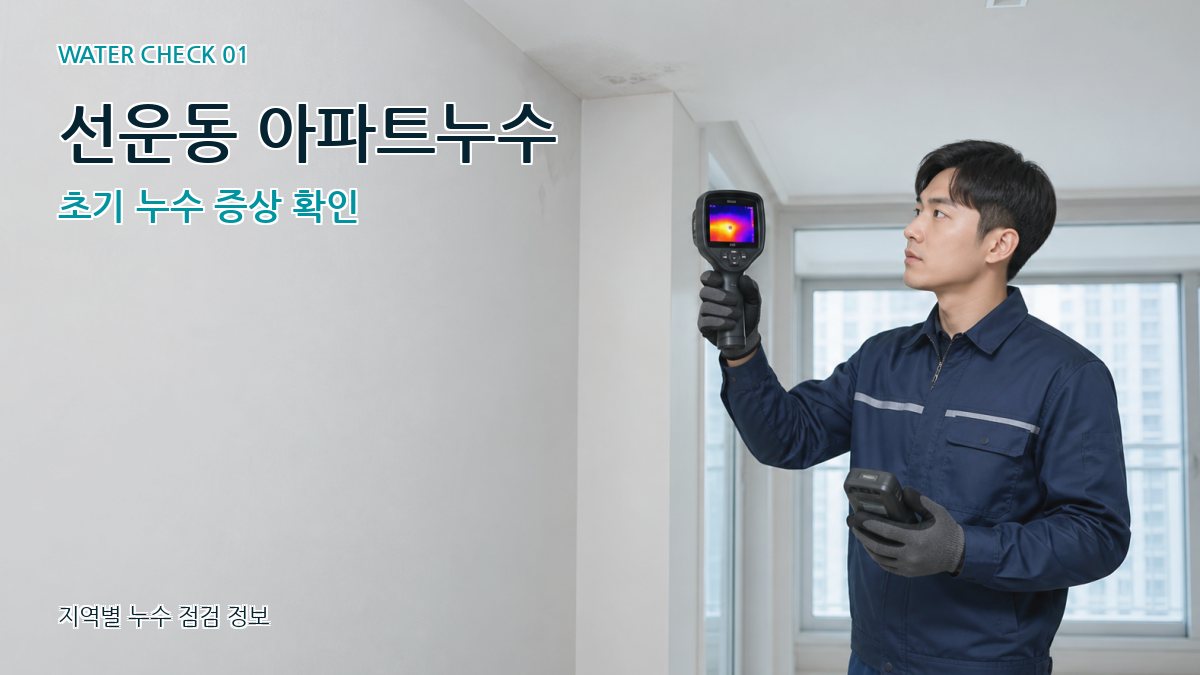 선운동 아파트누수 초기 누수 증상 확인