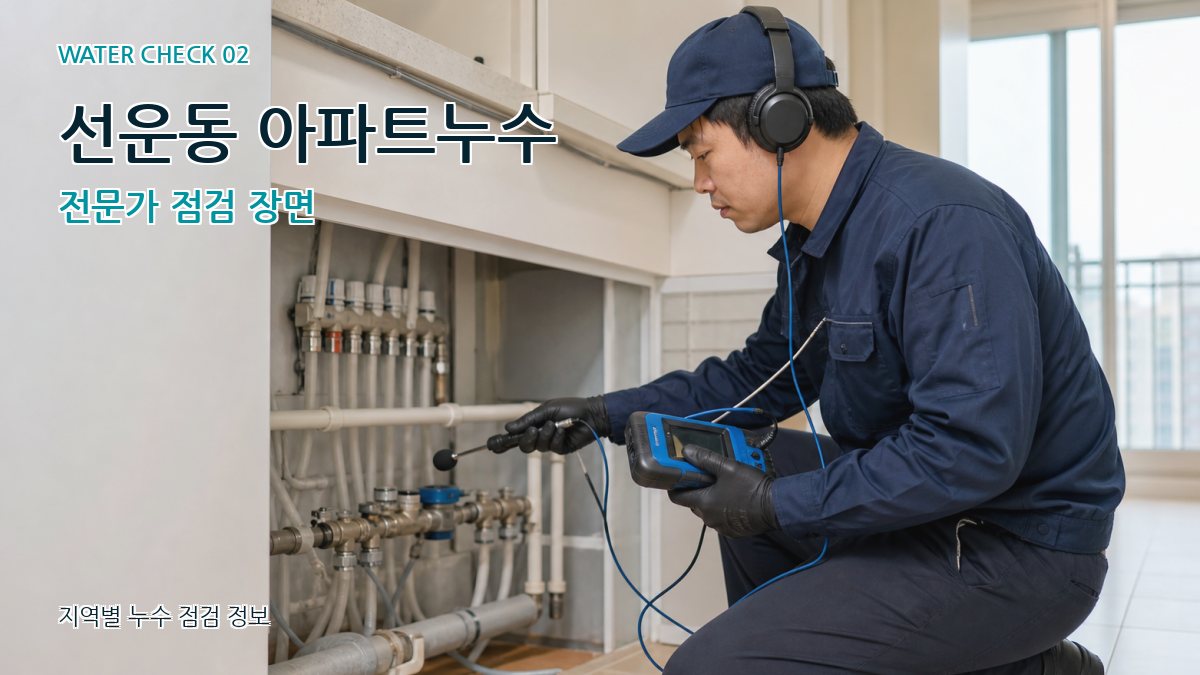 선운동 아파트누수 전문가 점검 장면