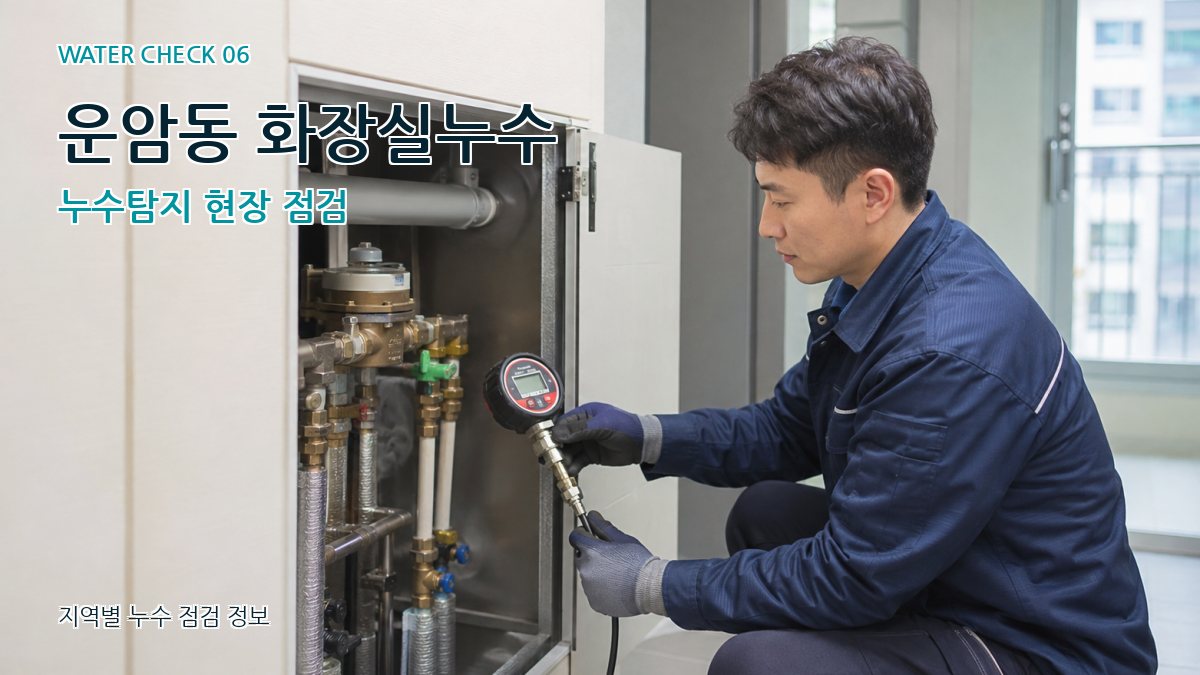 운암동 화장실누수 누수탐지 현장 점검
