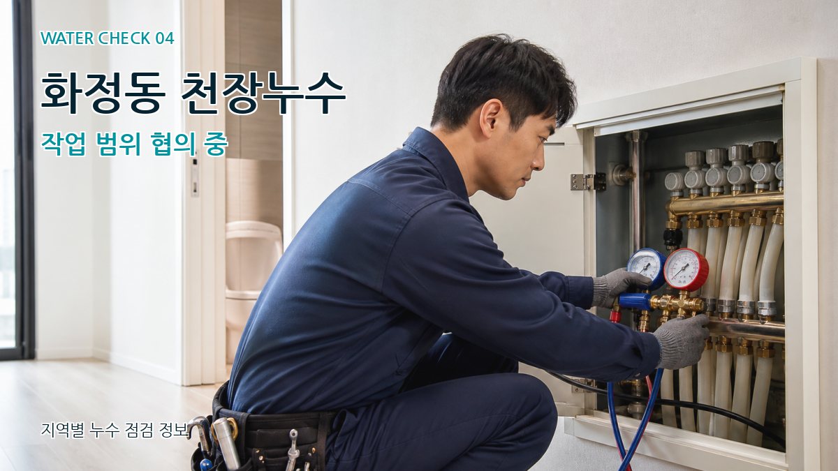 화정동 천장누수 작업 범위 협의 중