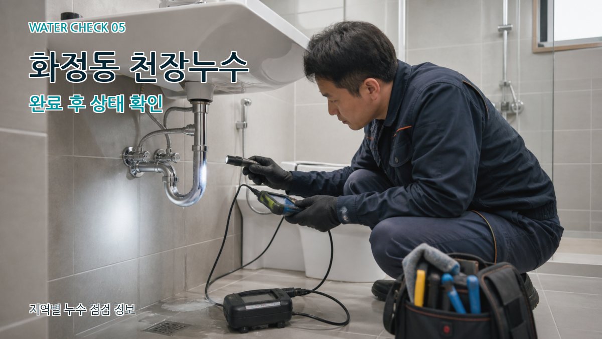 화정동 천장누수 완료 후 상태 확인