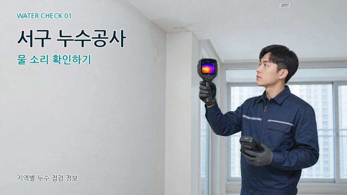 서구 누수공사 물 소리 확인하기