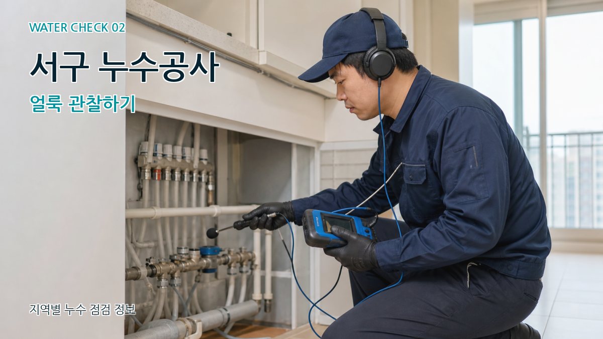 서구 누수공사 얼룩 관찰하기