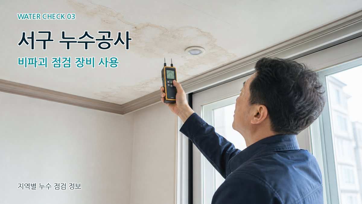 서구 누수공사 비파괴 점검 장비 사용