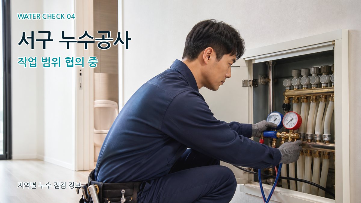서구 누수공사 작업 범위 협의 중