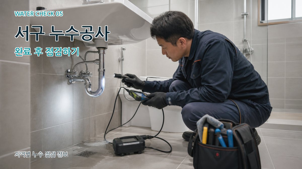 서구 누수공사 완료 후 점검하기