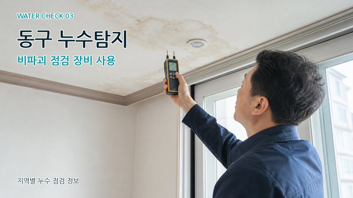 동구 천장누수 누수탐지 이미지