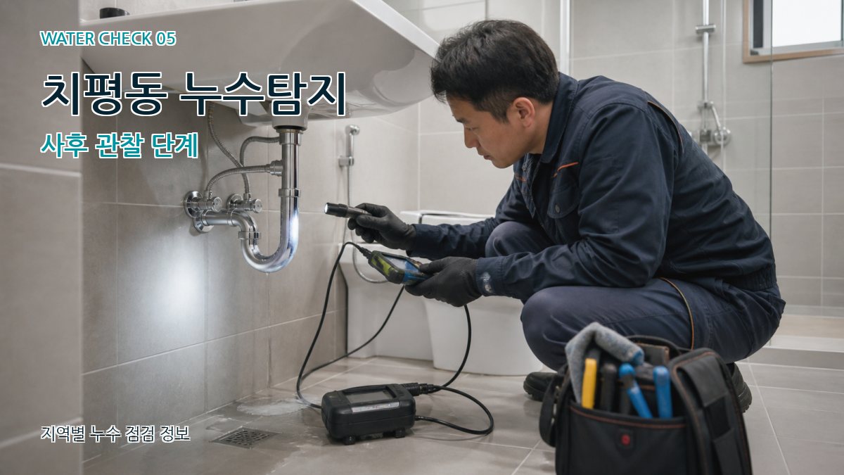 치평동 누수탐지 사후 관찰 단계