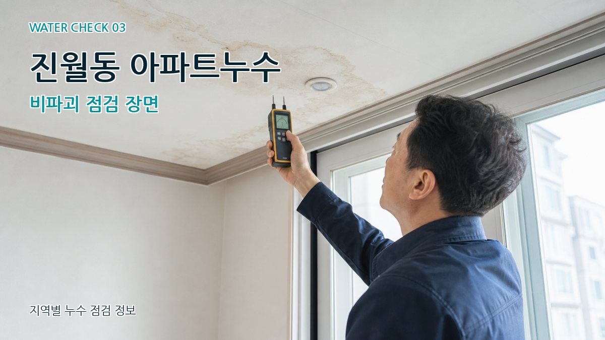 진월동 아파트누수 비파괴 점검 장면
