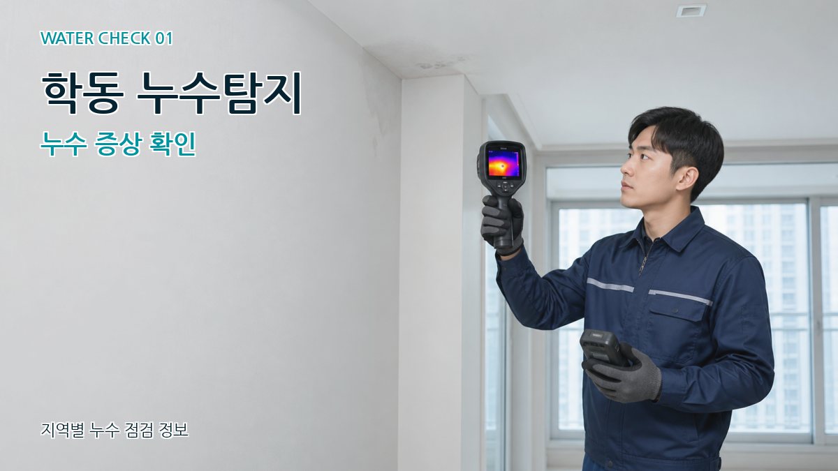 학동 아파트누수 누수탐지 이미지