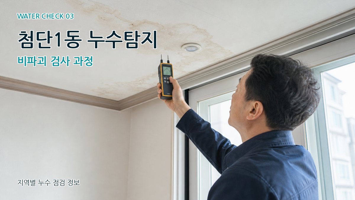 첨단1동 천장누수 누수탐지 이미지