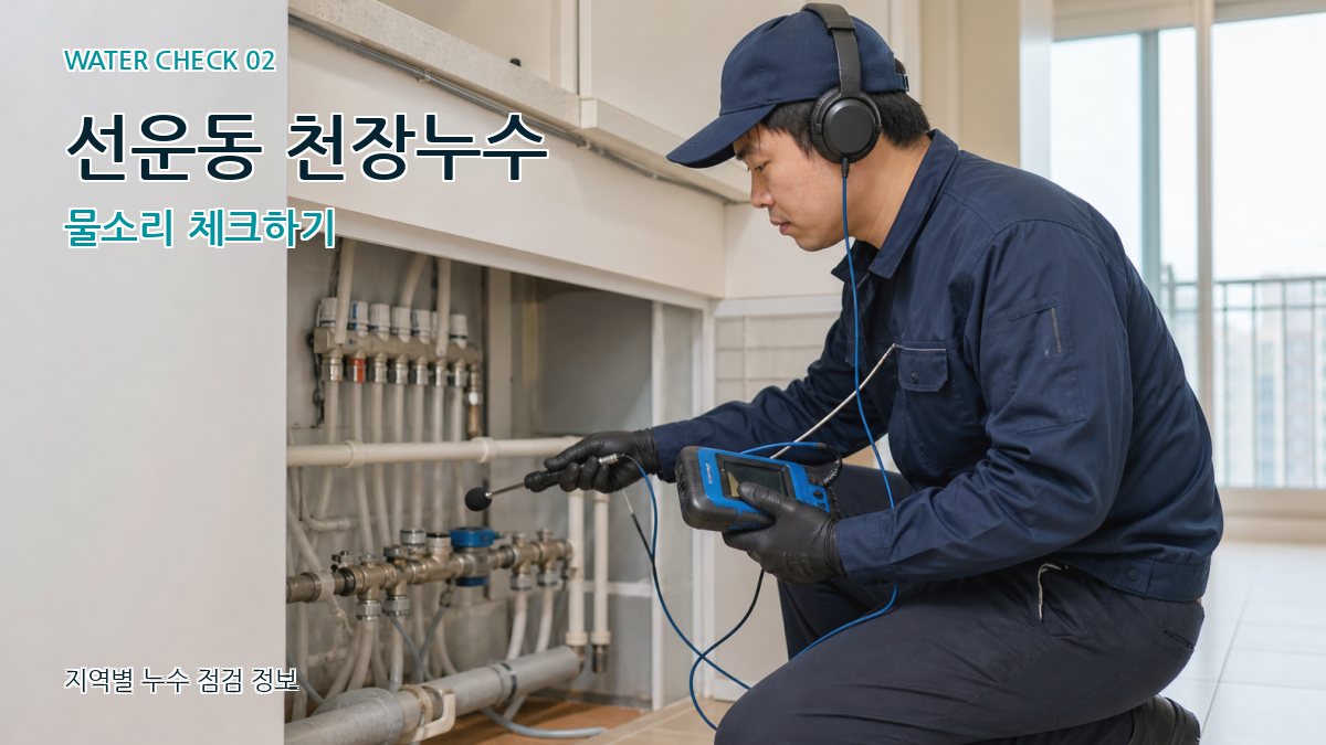 선운동 천장누수 물소리 체크하기
