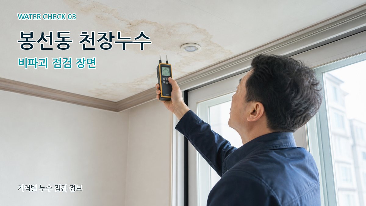 봉선동 천장누수 비파괴 점검 장면