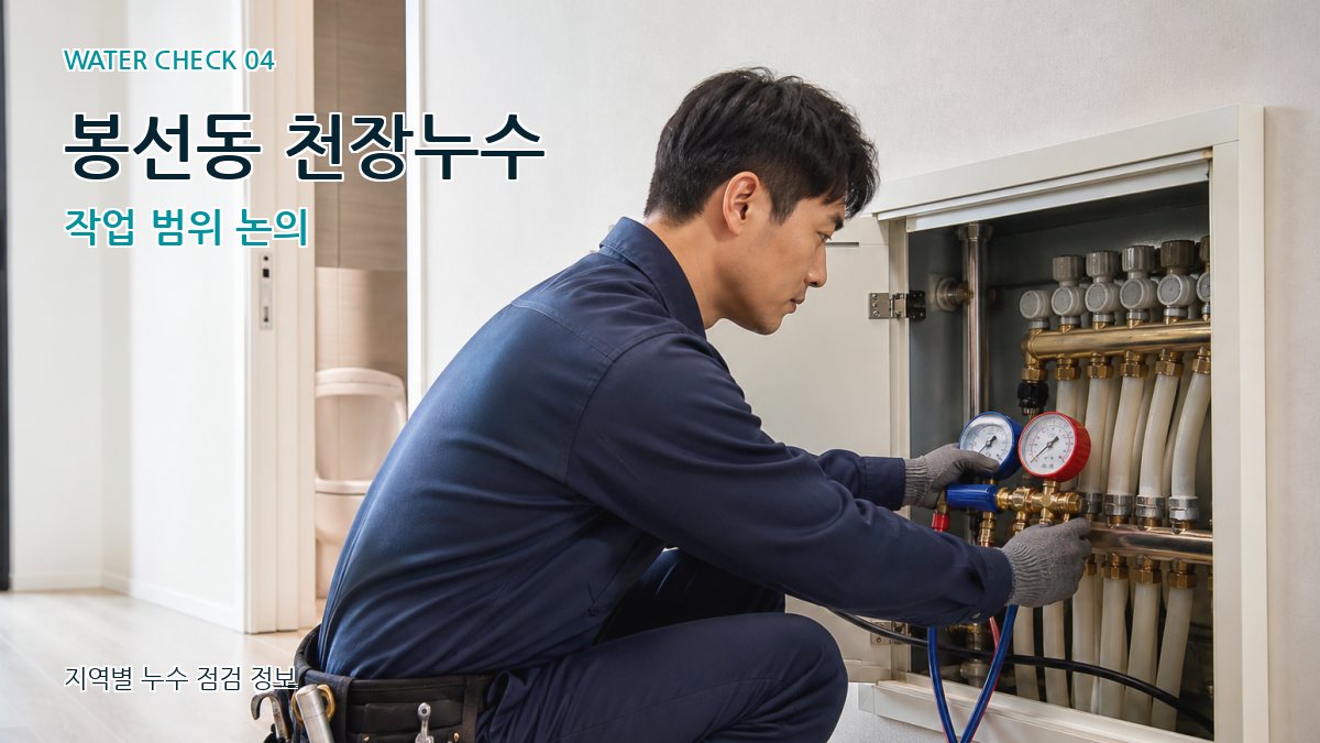 봉선동 천장누수 작업 범위 논의