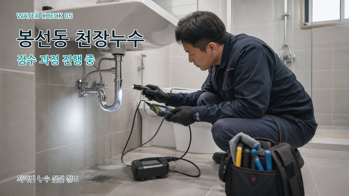 봉선동 천장누수 검수 과정 진행 중