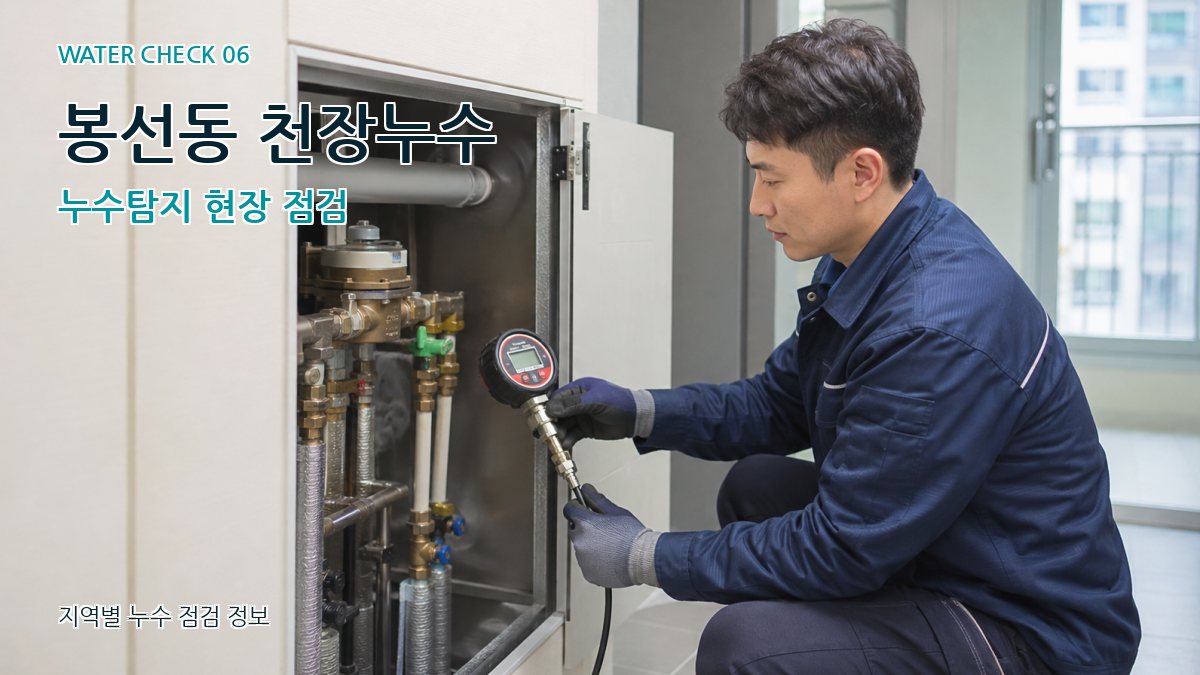 봉선동 천장누수 누수탐지 현장 점검