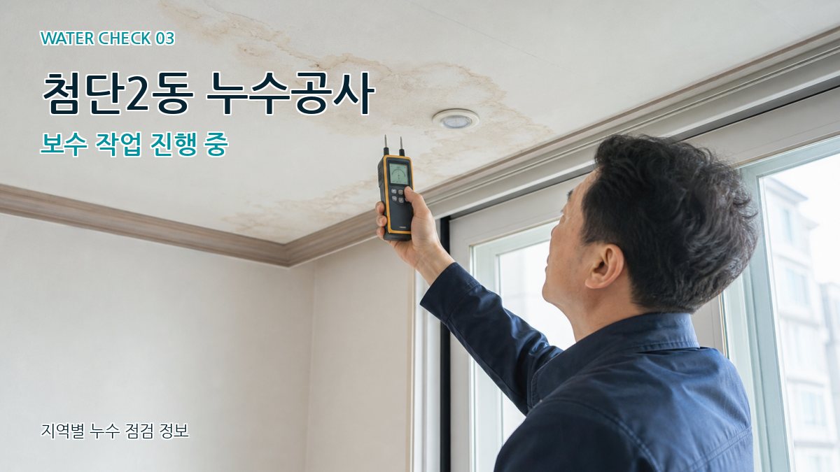첨단2동 천장누수 누수탐지 이미지
