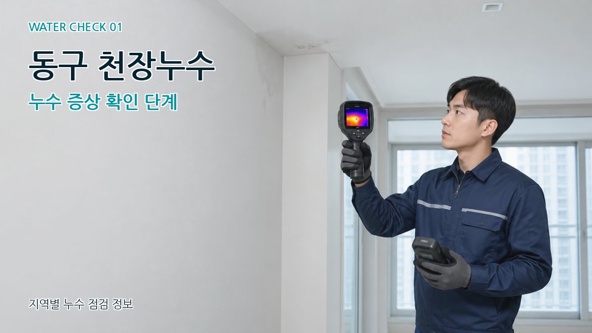 동구 아파트누수 누수탐지 이미지