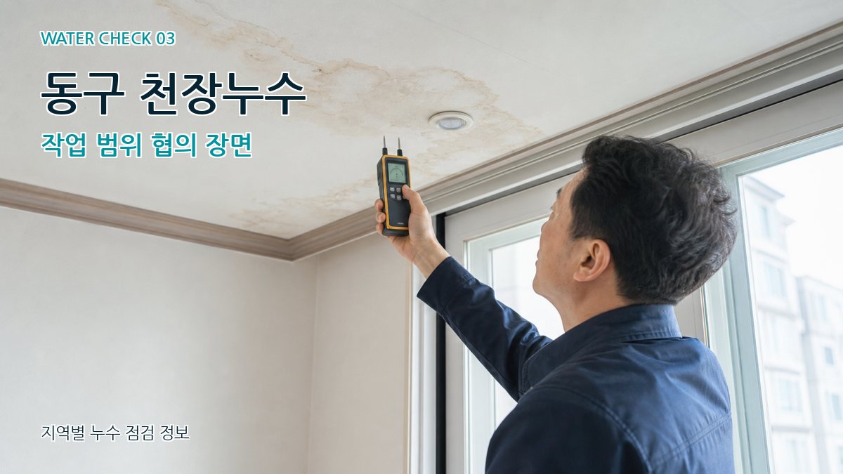 동구 천장누수 누수탐지 이미지