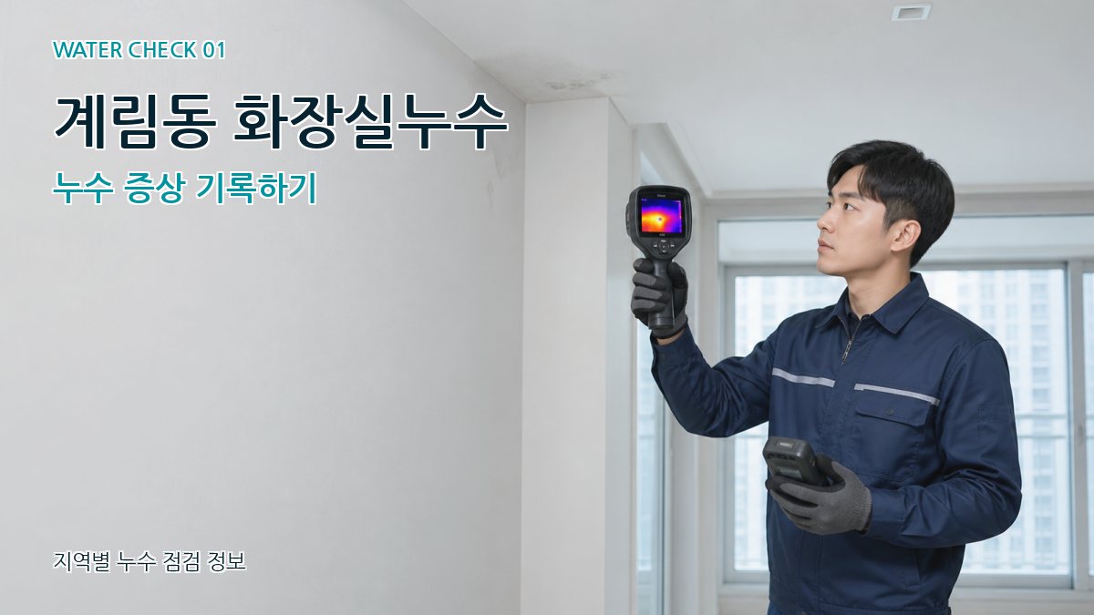 계림동 화장실누수 누수 증상 기록하기