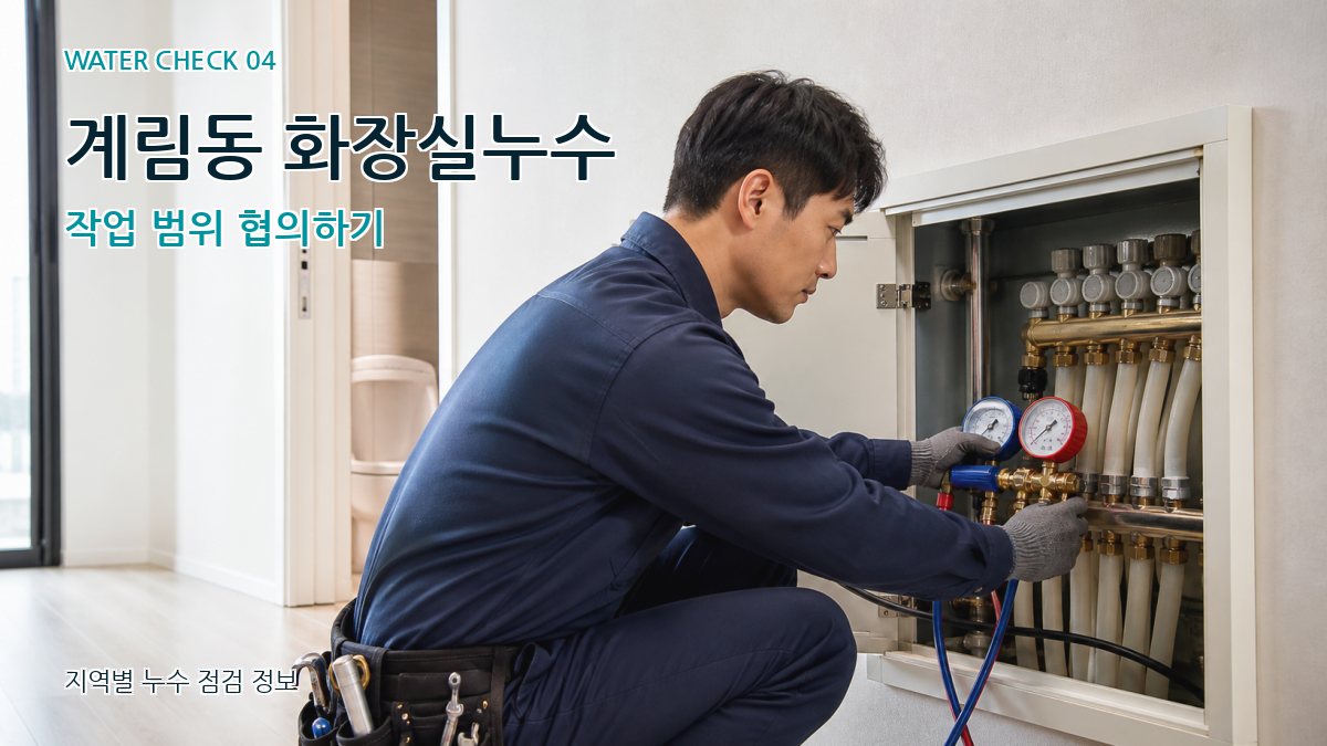 계림동 화장실누수 작업 범위 협의하기