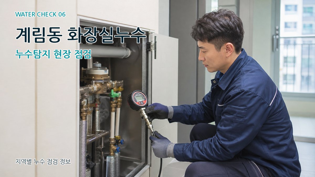 계림동 화장실누수 누수탐지 현장 점검