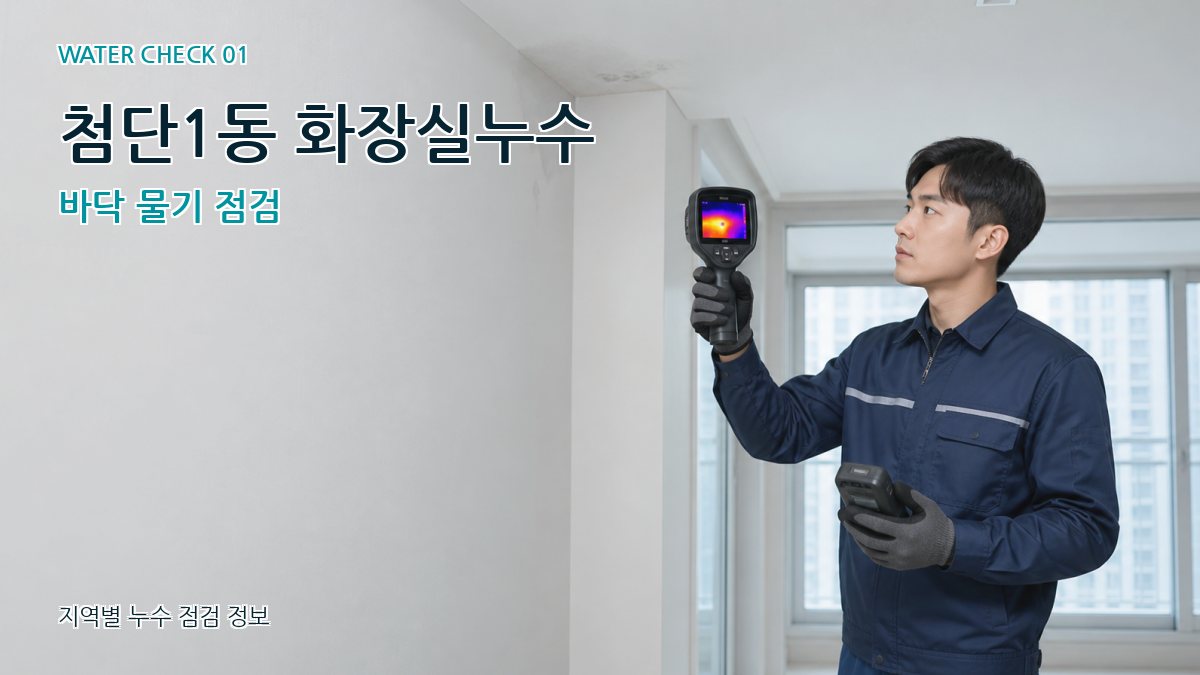 첨단1동 화장실누수 바닥 물기 점검