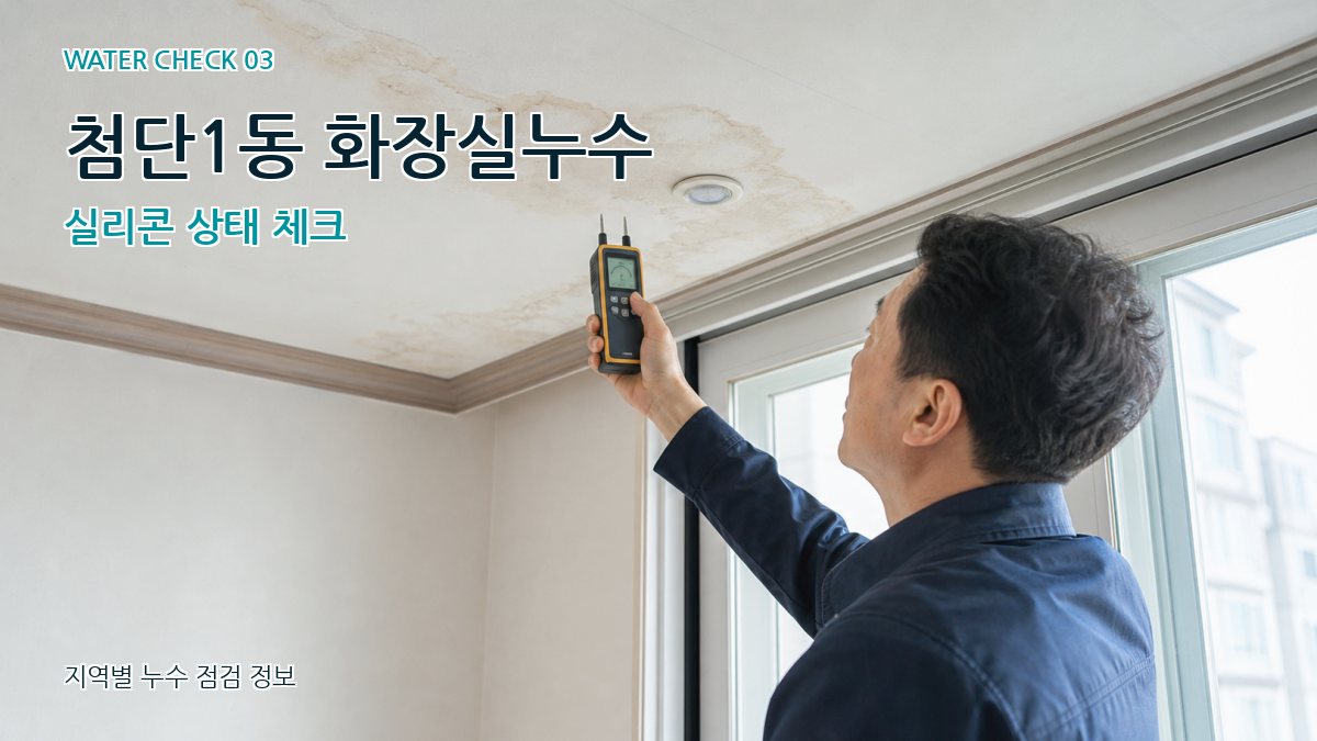 첨단1동 화장실누수 실리콘 상태 체크