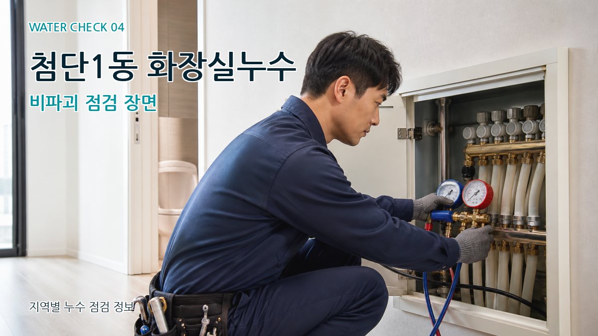 첨단1동 화장실누수 비파괴 점검 장면