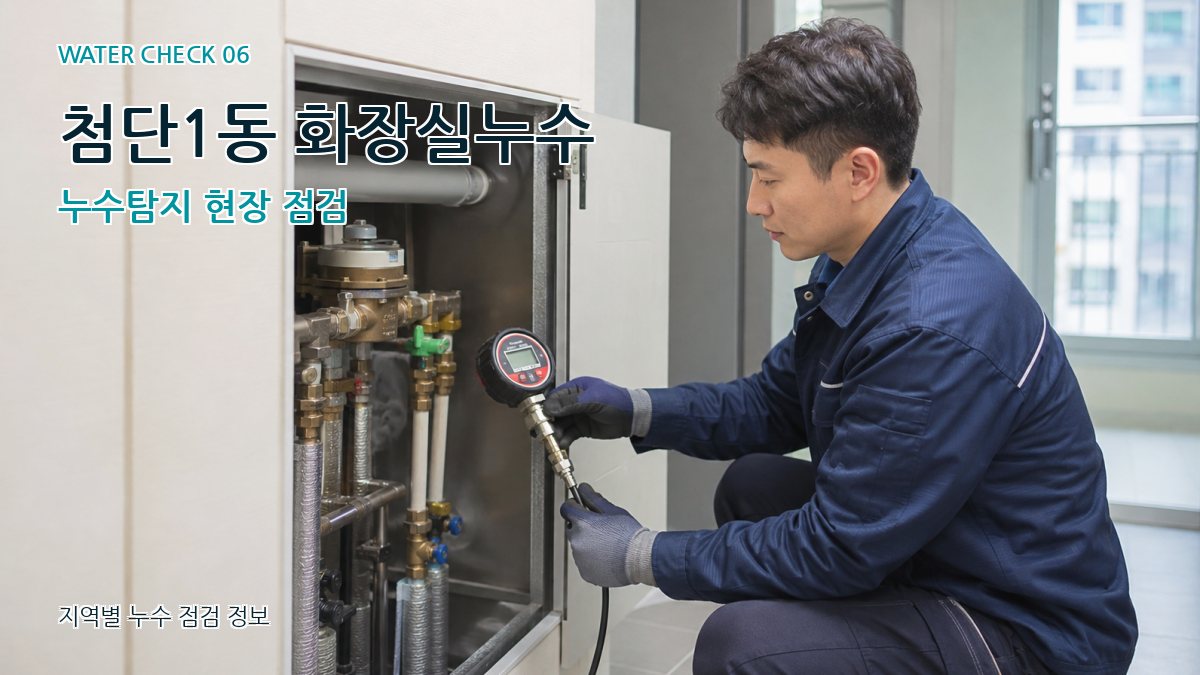 첨단1동 화장실누수 누수탐지 현장 점검