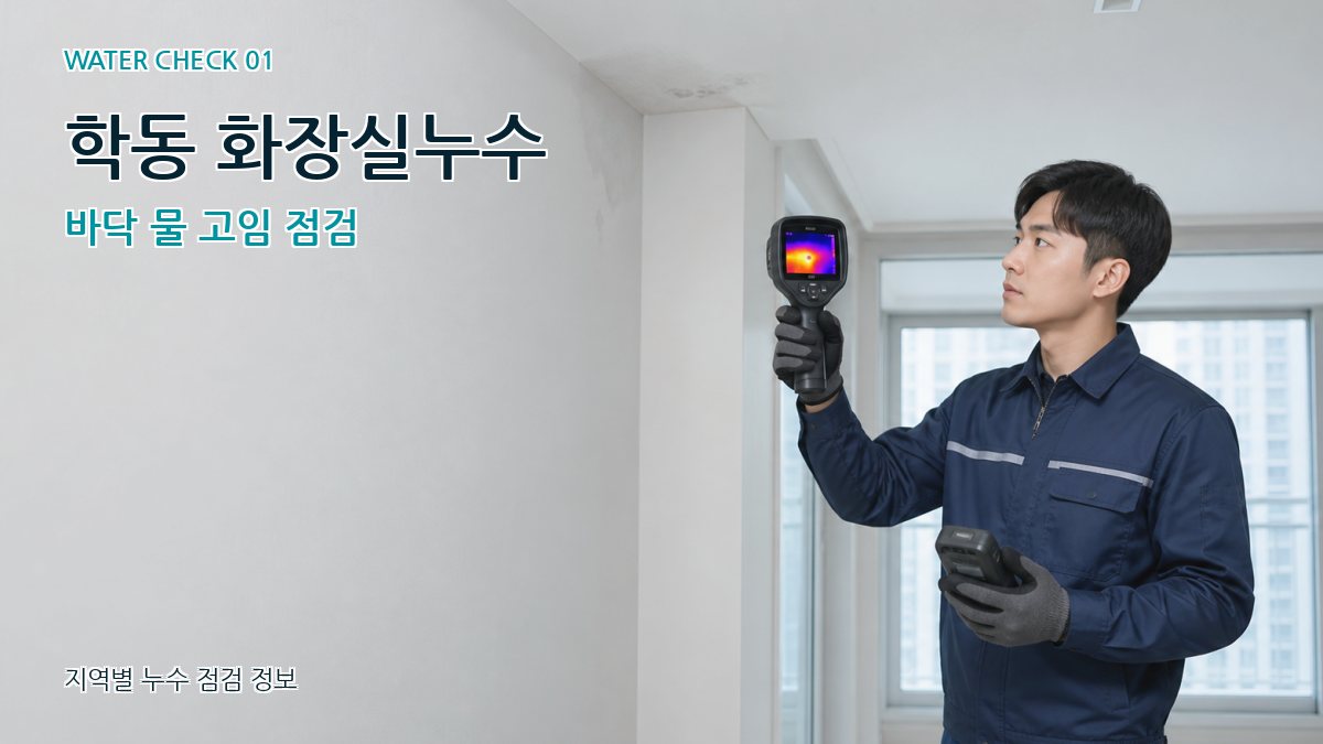 학동 아파트누수 누수탐지 이미지