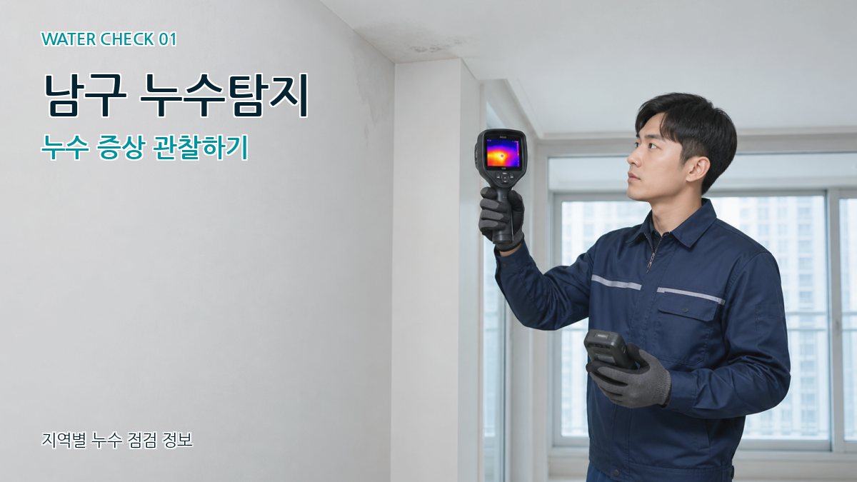 남구 누수탐지 누수 증상 관찰하기