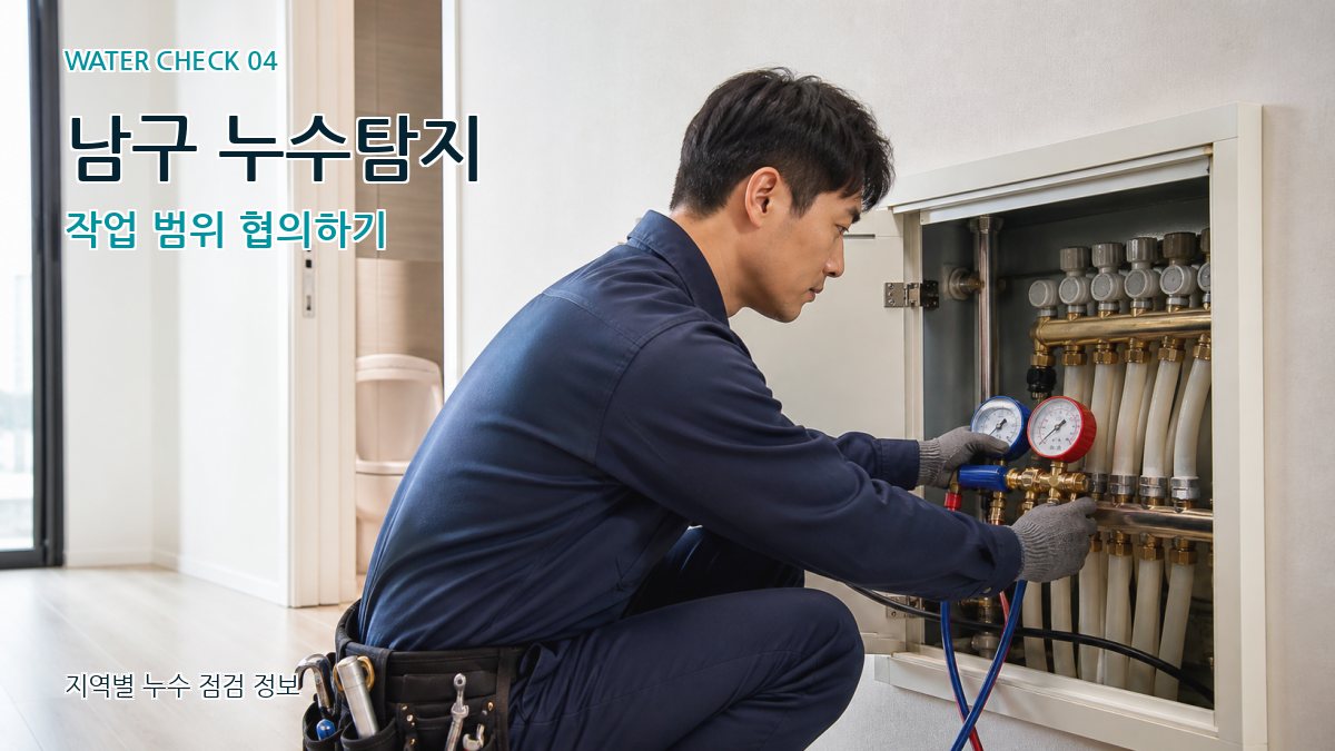 남구 누수탐지 작업 범위 협의하기