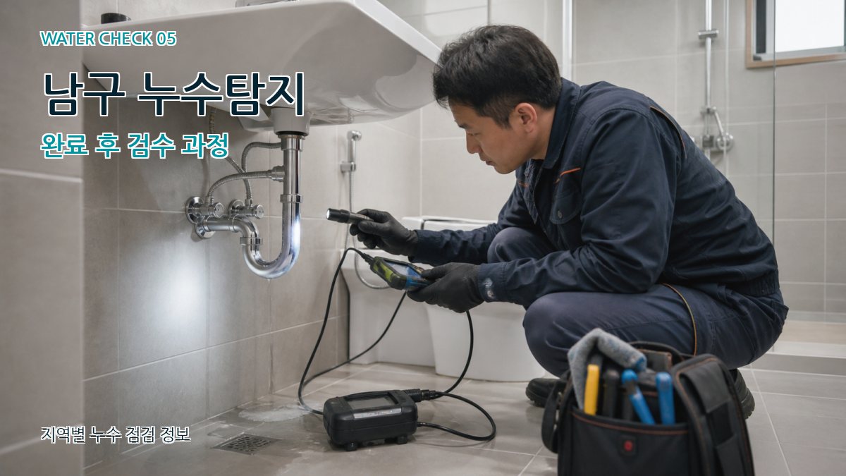 남구 누수탐지 완료 후 검수 과정
