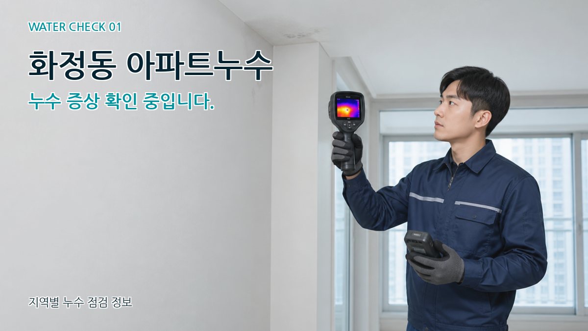 화정동 아파트누수 누수 증상 확인 중입니다.