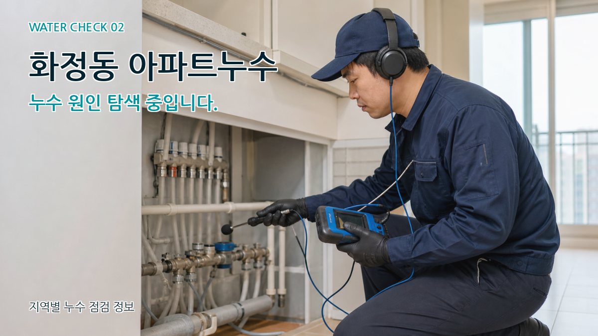 화정동 아파트누수 누수 원인 탐색 중입니다.