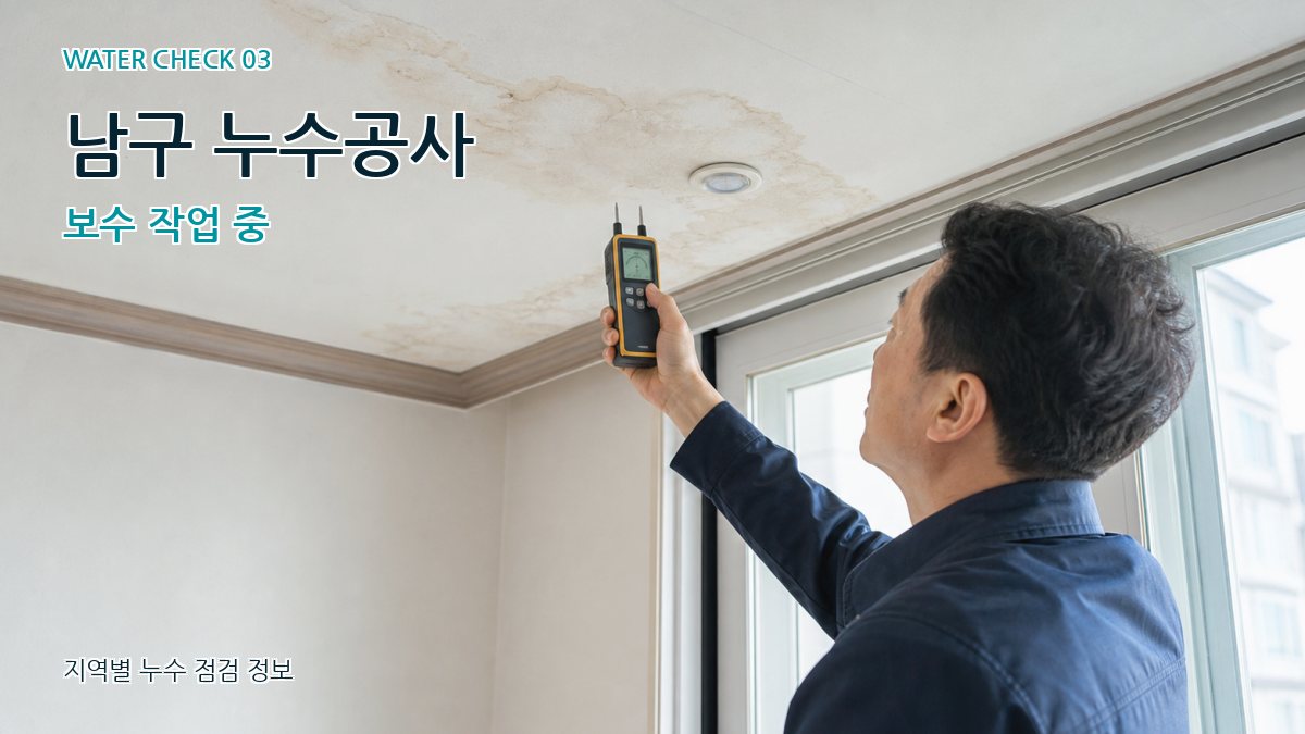 남구 천장누수 누수탐지 이미지