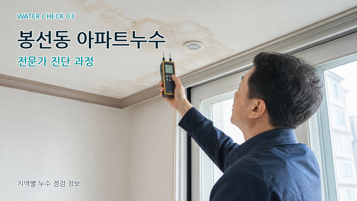 봉선동 아파트누수 전문가 진단 과정