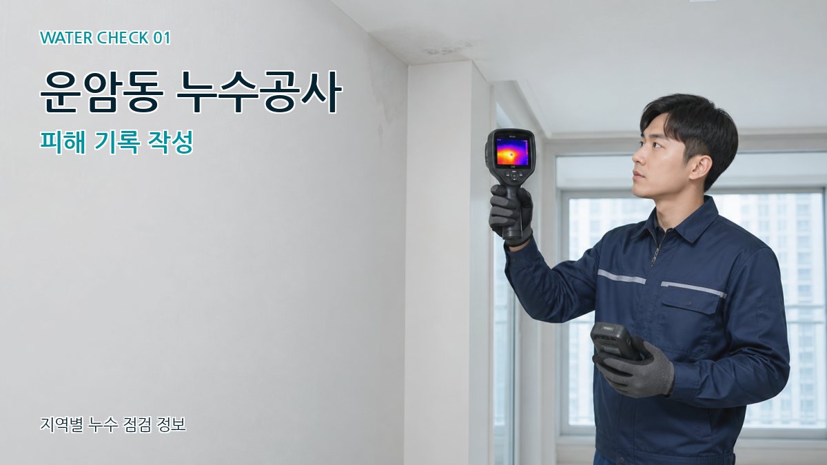 운암동 아파트누수 누수탐지 이미지