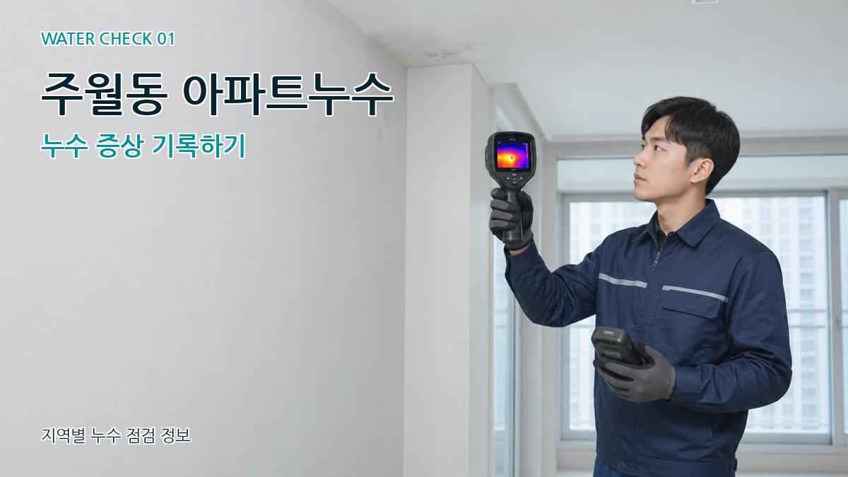 주월동 아파트누수 누수 증상 기록하기