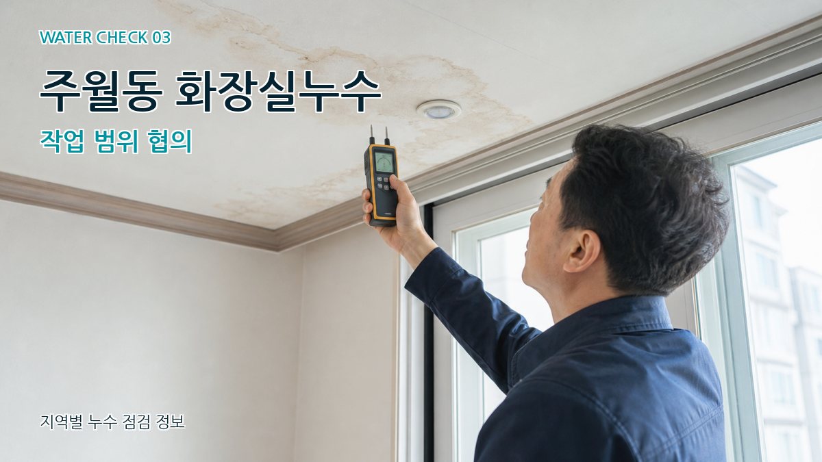 주월동 천장누수 누수탐지 이미지