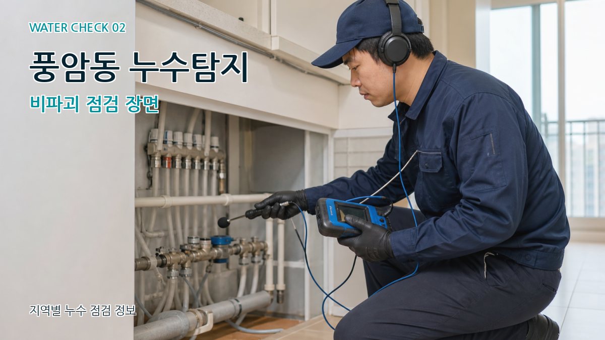 풍암동 누수탐지 비파괴 점검 장면