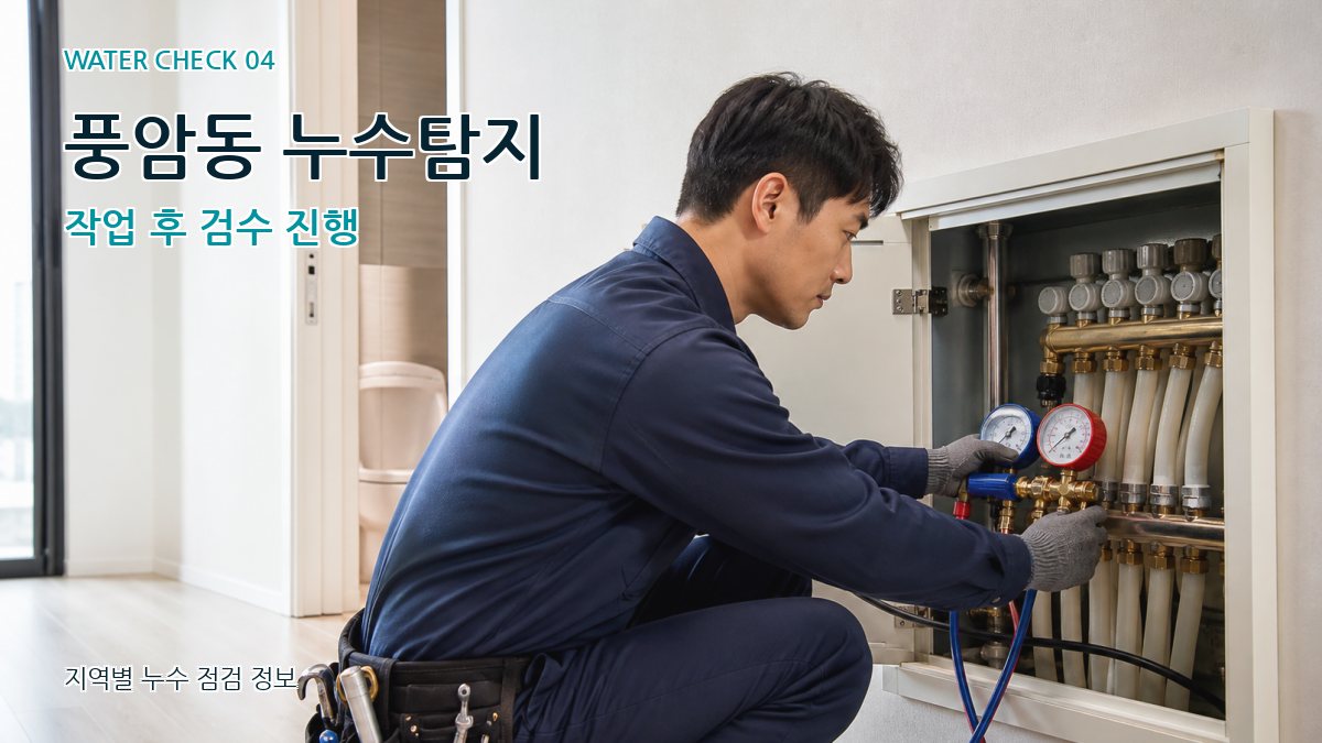 풍암동 누수탐지 작업 후 검수 진행