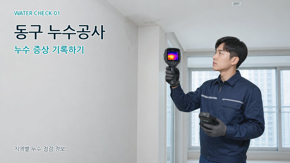 동구 누수공사 누수 증상 기록하기