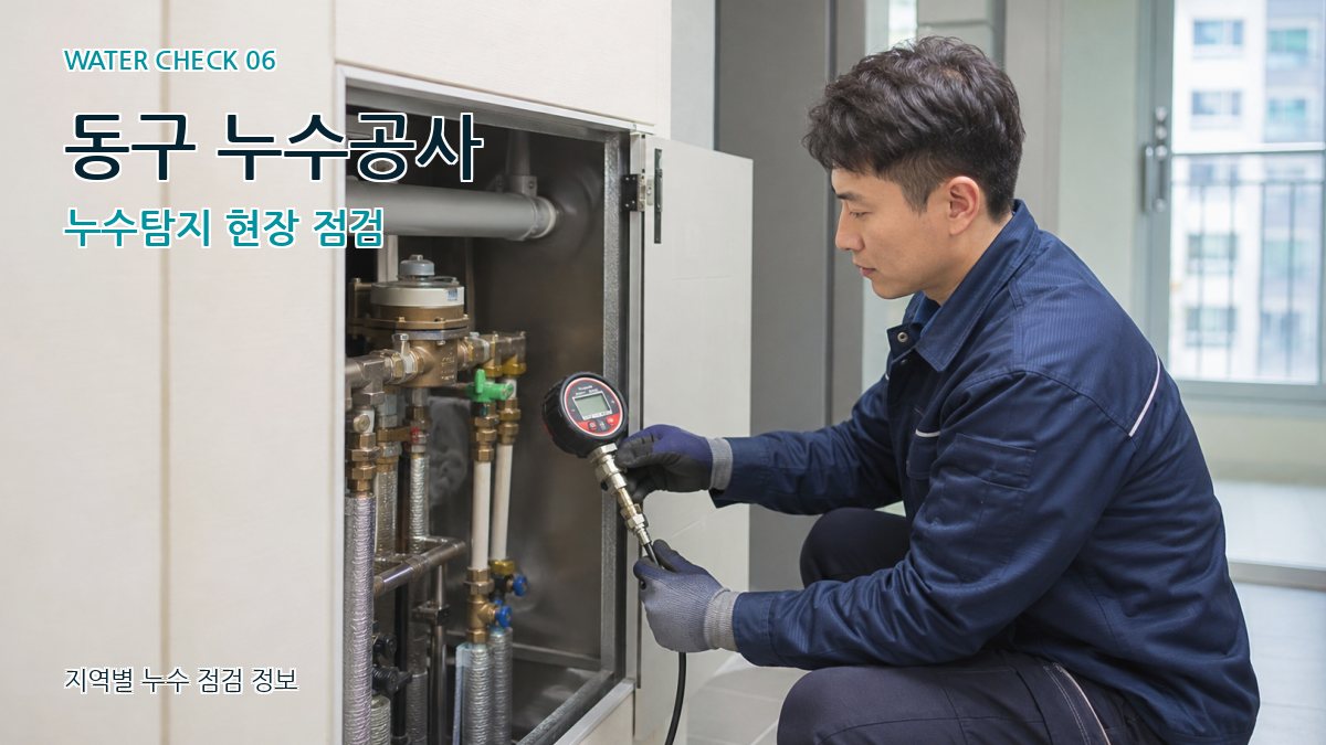 동구 누수공사 누수탐지 현장 점검