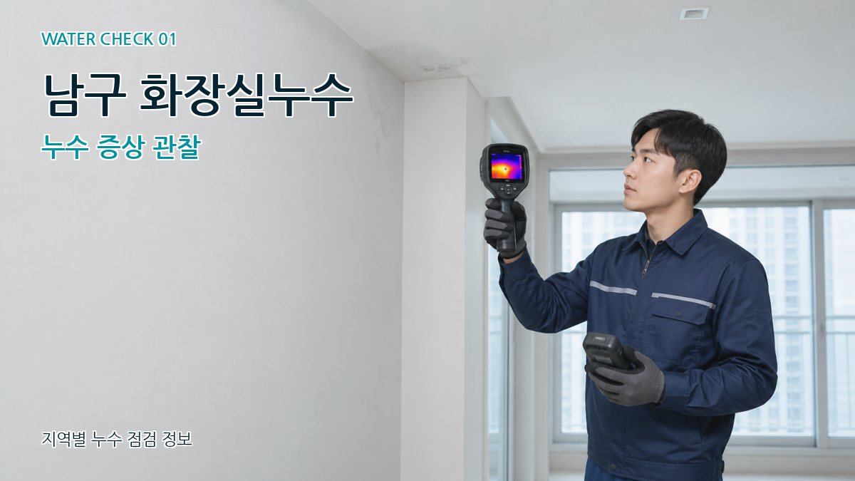 남구 아파트누수 누수탐지 이미지
