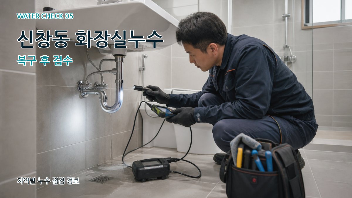 신창동 화장실누수 복구 후 검수