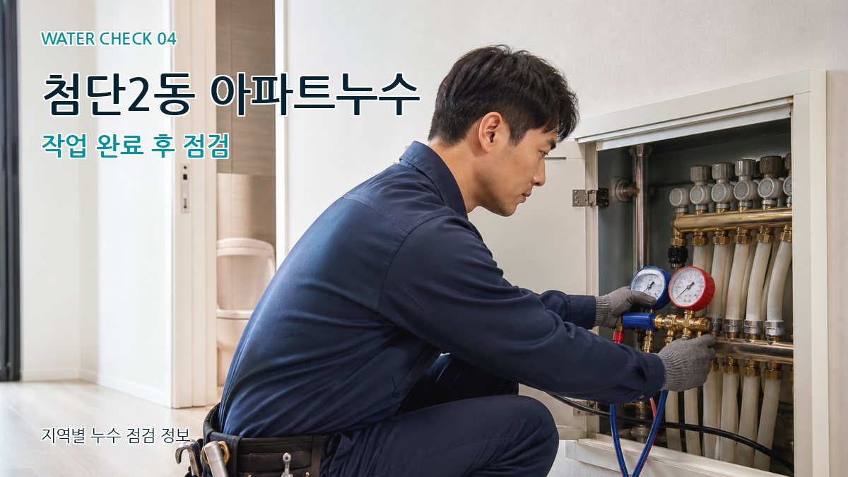 첨단2동 아파트누수 작업 완료 후 점검