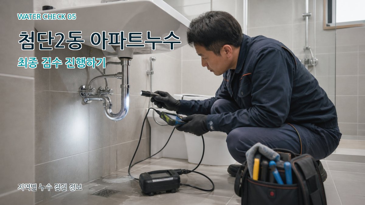 첨단2동 아파트누수 최종 검수 진행하기